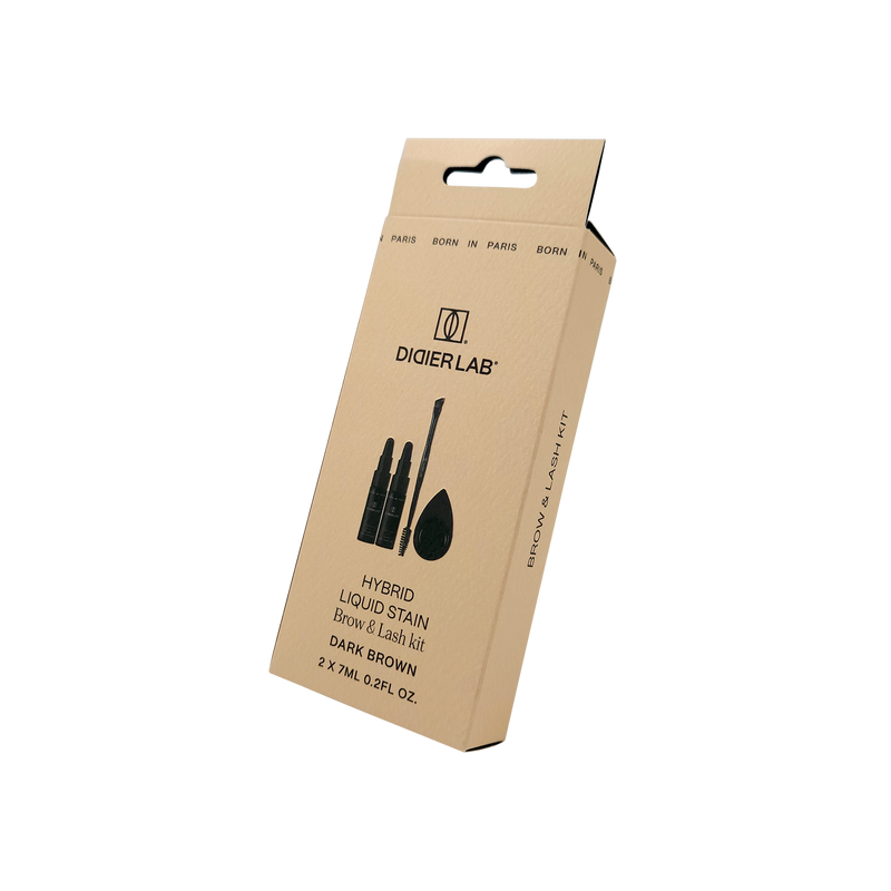 Hybrid Liquid Stain zestaw do odżywczej koloryzacji brwi i rzęs "Didier Lab"