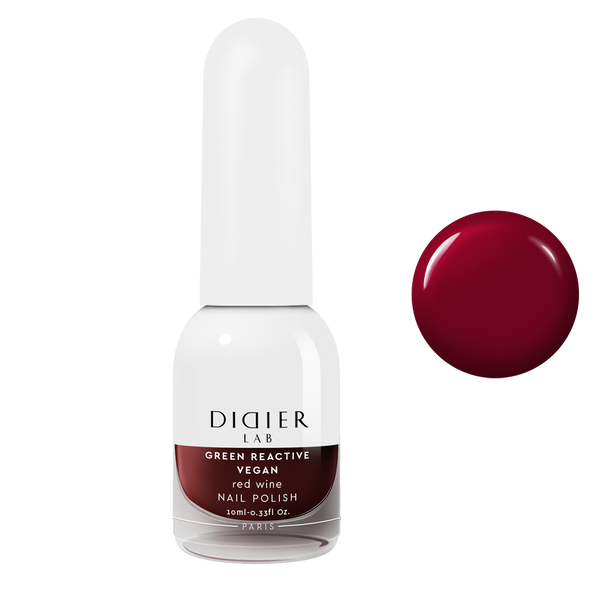 Wegański lakier klasyczny "Didier Lab", Red wine 10 ml