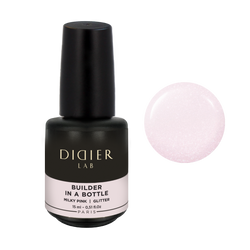 Żel budujący w butelce "Didier Lab", Milky Pink Glitter, 15ml